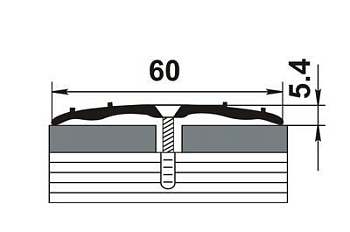 Порожек алюминиевый ПС-07 (1350*60*5,4 мм)